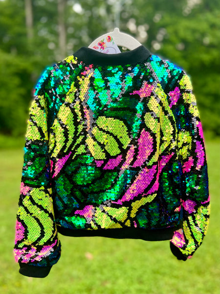 Jacket. Flower Sequins