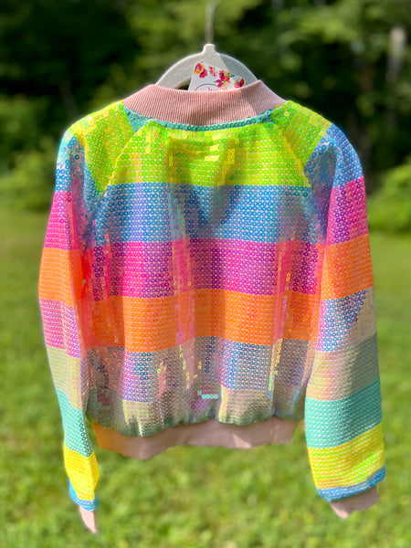 Jacket. Rainbow Sequins