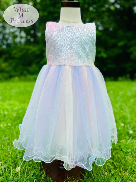 Lena Dress. Rainbow