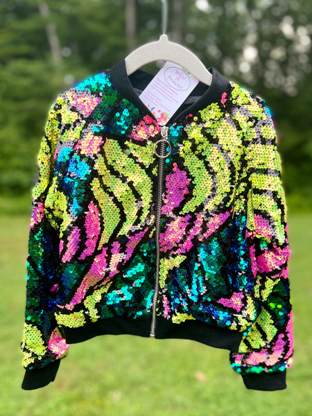 Jacket. Flower Sequins