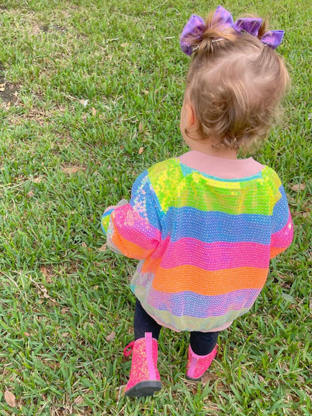 Jacket. Rainbow Sequins