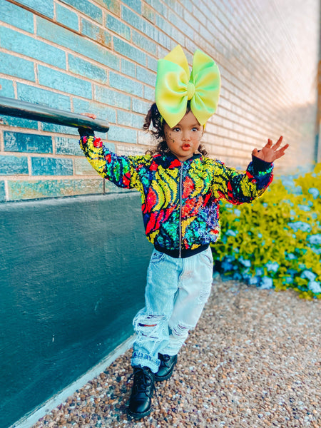 Jacket. Flower Sequins